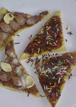 Roti tawar bakar coklat