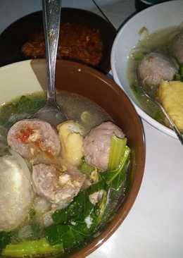 Bakso sapi telor & sambal ayam