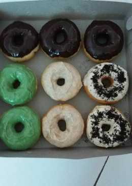 Donat empuk lembut tante (tanpa telur) topping glaze