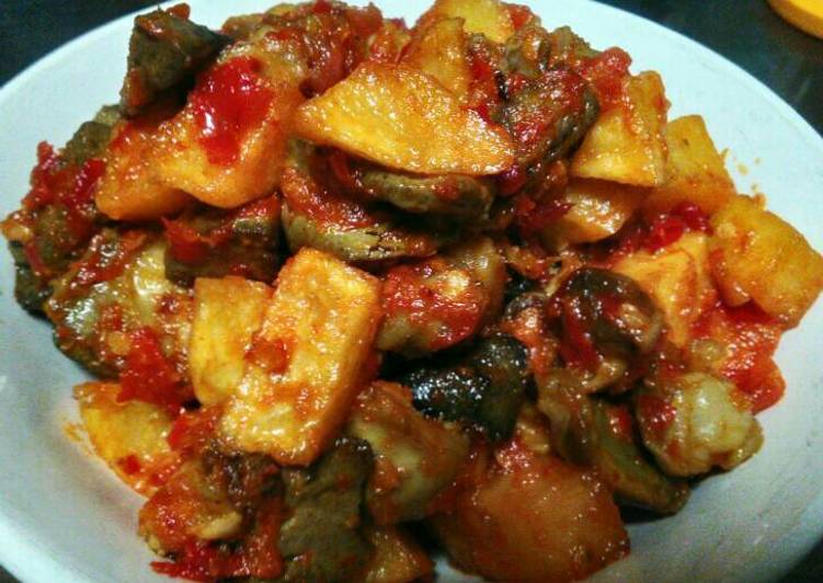 gambar untuk resep Sambal kentang ati ampela ayam