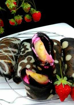 Dadar gulung pisang coklat glaze