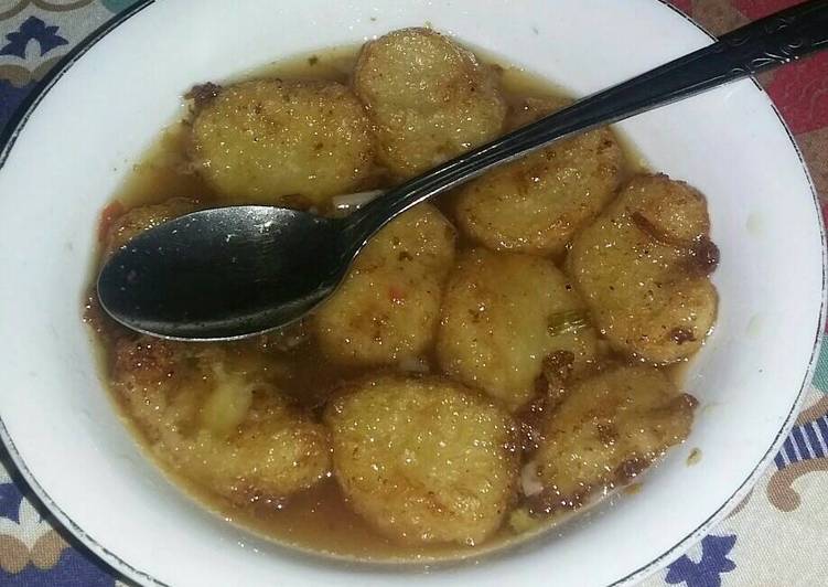 bahan dan cara membuat Pempek Sutera Ebi