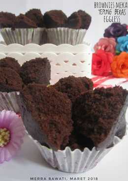 Brownies Mekar Tepung Beras Eggless