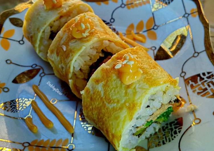 resep masakan Kimbap telur isi tuna mayo