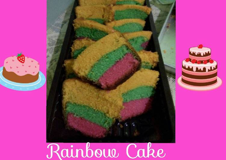 Resep Rainbow Cake - Elva Juwita