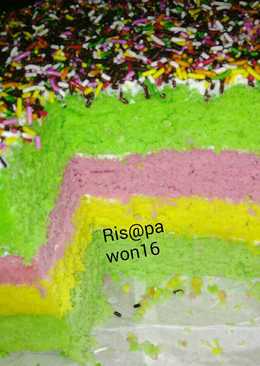 Rainbow cake kukus