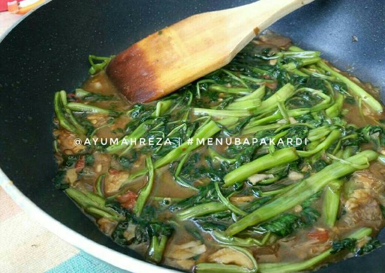 gambar untuk cara membuat Tumis Kangkung Mentega Terasi Pedas | #MenuBapakArdi