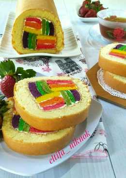 Bolu gulung warna