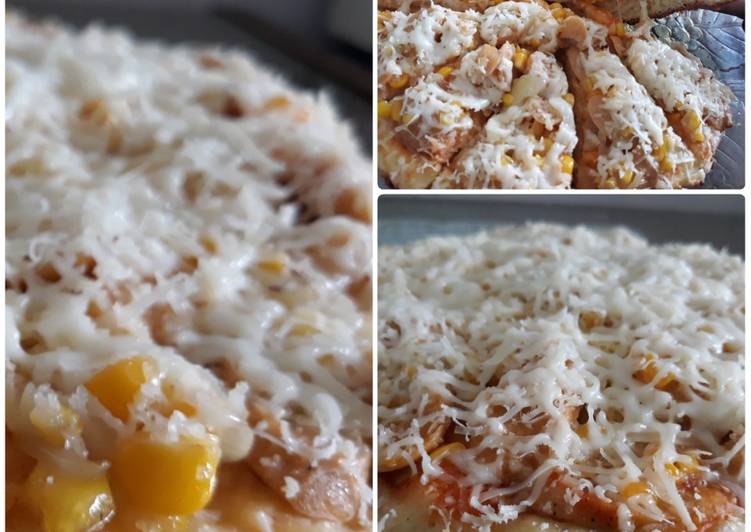 Resep Pizza teflon sederhana cepat saji bahan dapur rumahan By Lun Ara