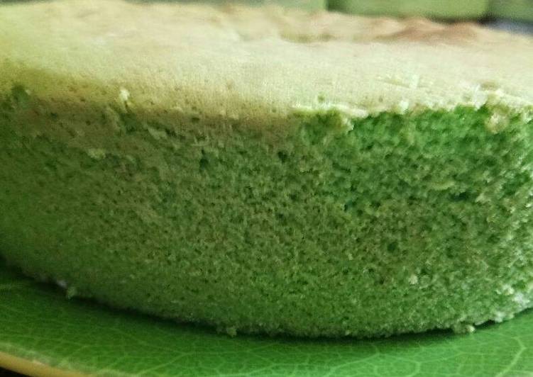 cara membuat Bolu pandan 3 telur