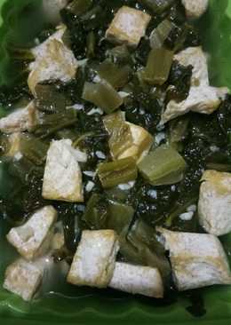 Sayur asin tahu kuah