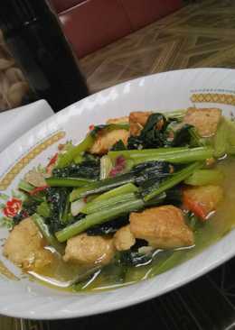 Tumis Sawi Hijau (caisim) dan Tofu