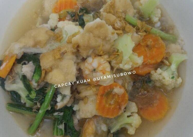 resep lengkap untuk Capcay Kuah