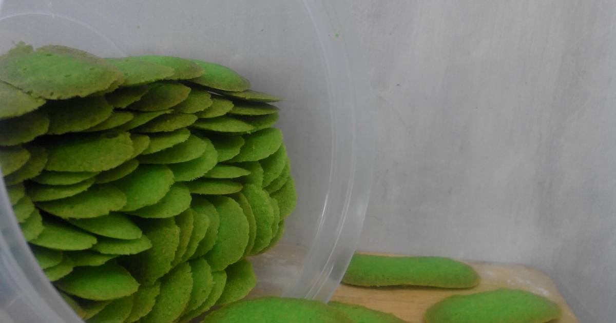 Resep Lidah kucing pandan Resep Lidah kucing pandan
