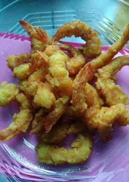 Udang goreng tepung hanya 2 bahan