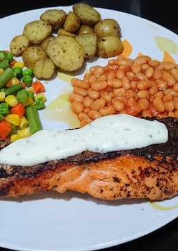 Salmon with butter n lemon
