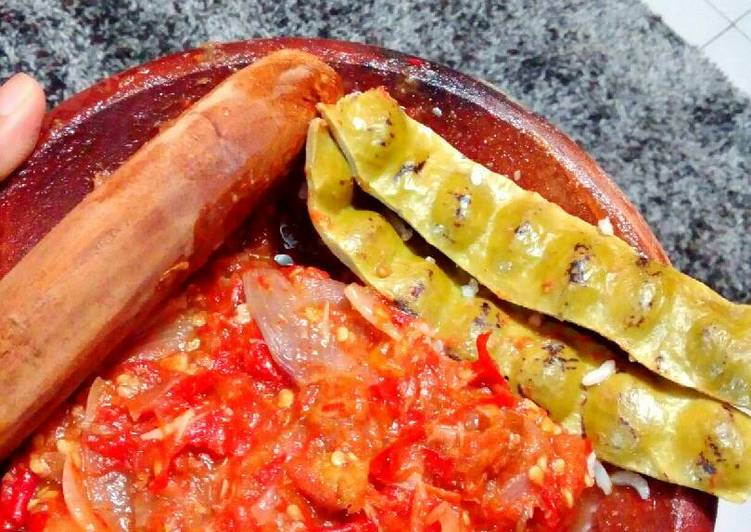 bahan dan cara membuat Sambel lado terasi barabuih