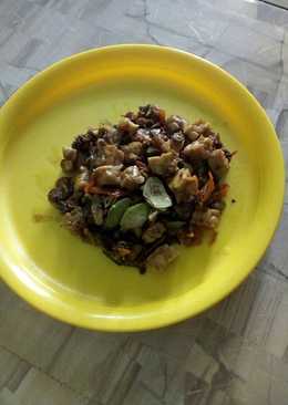 Kerang tumis tempe Pete pedass