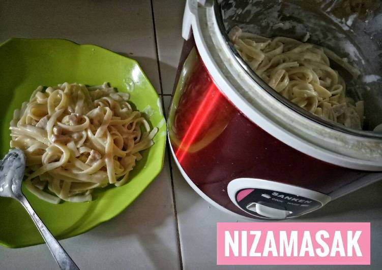 gambar untuk resep Spageti carbonara (fetuccini yang tertunda)