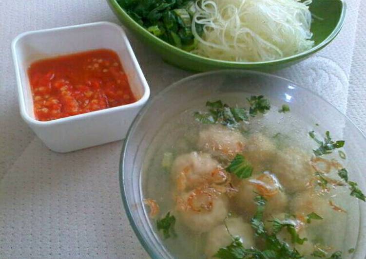 bahan dan cara membuat Kuah Bakso+Sambal Simple