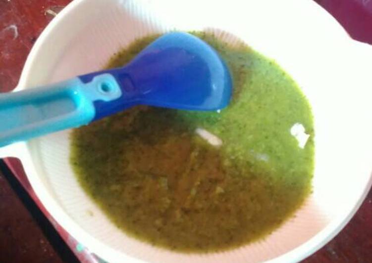 resep lengkap untuk MPASI 6bulan pure brokoli