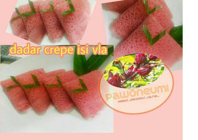 resep lengkap untuk Dadar crepe vla Rosella