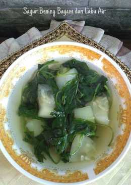 Sayur Bening Bayam dan Labu Air