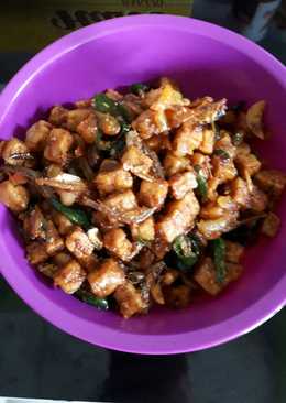 Oseng tempe teri lombok ijo