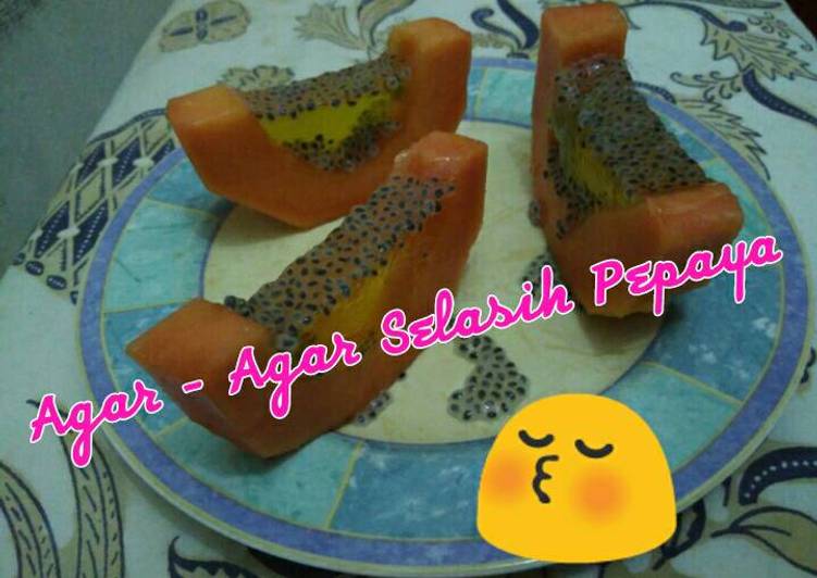 gambar untuk resep makanan Agar - Agar Selasih Pepaya