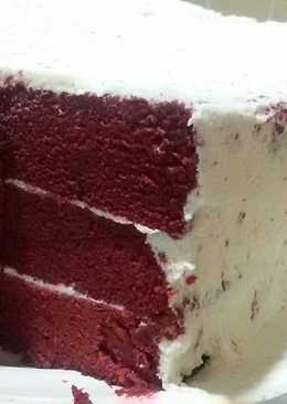 Steamed Red Velvet Cake with Cream Cheese Frosting