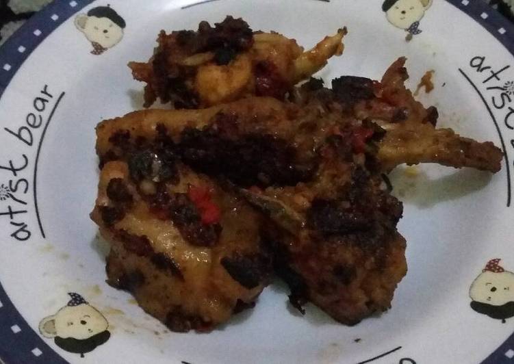 resep Ayam bakar saus kacang pedas