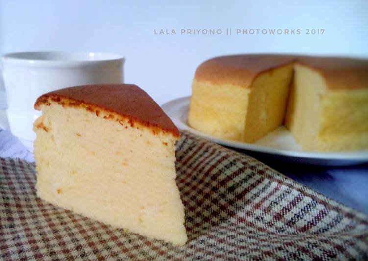 bahan dan cara membuat Japanese Cotton Cheesecake (JCC)