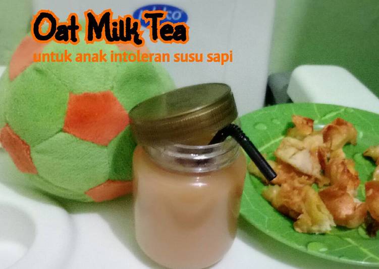 gambar untuk resep makanan Oat Milk Tea (u anak intoleran susu sapi)