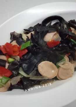 Oseng Jamur Kuping Sosis