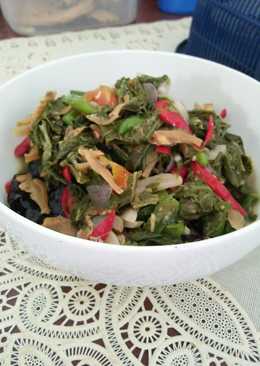 Tumis Daun Singkong + Teri