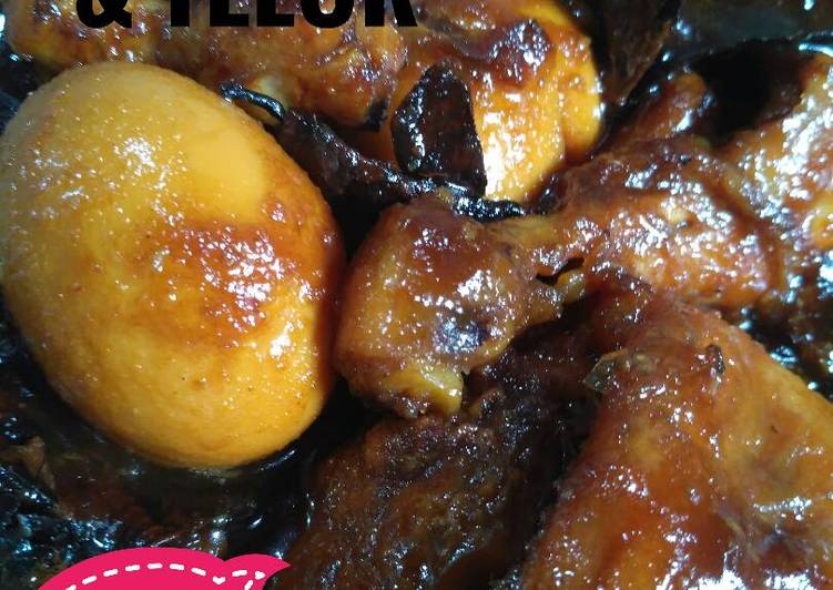 resep lengkap untuk ??Bacem Ayam, tahu & telur??