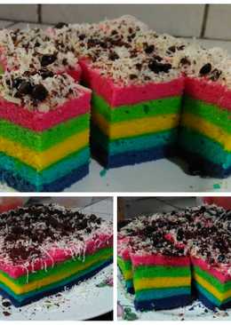 Rainbow cake kukus