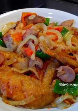 Sayap goreng lengkuas (bumbu iris kilat mantap)