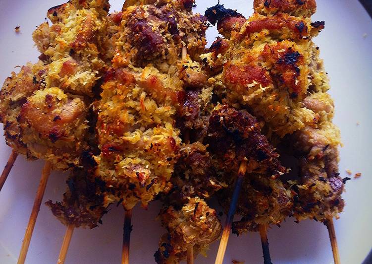 resep masakan SATE KLOPO(sate kelapa)