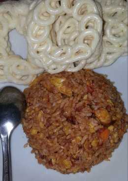 Nasi goreng beras merah pedas