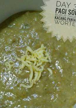 Bubur daging kacang panjang wortel