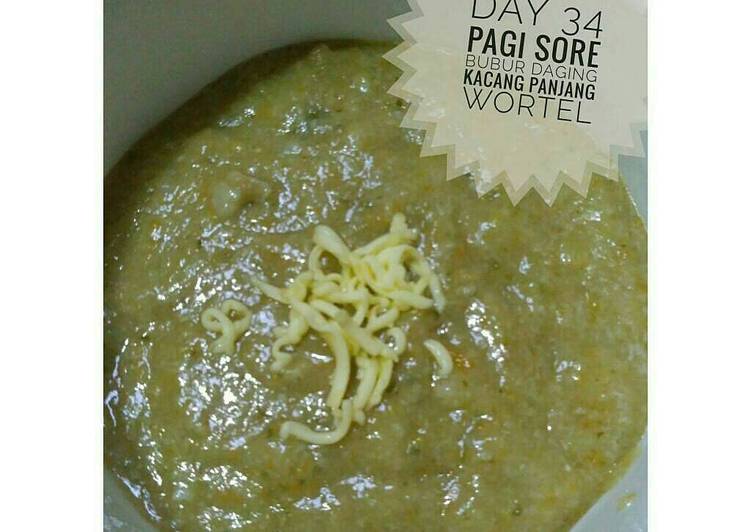 gambar untuk resep Bubur daging kacang panjang wortel