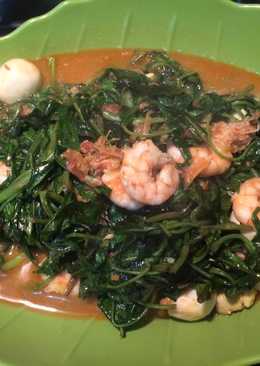 Tumis kangkung tauco udang telur puyuh (resep kilat)