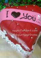 Ogura cake hias fondant