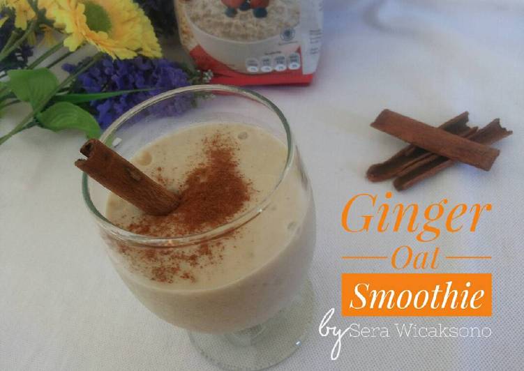 gambar untuk cara membuat Ginger oat smoothie
