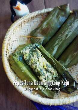 Pepes Tuna Daun Singkong 2 rasa (keju dan cabe)