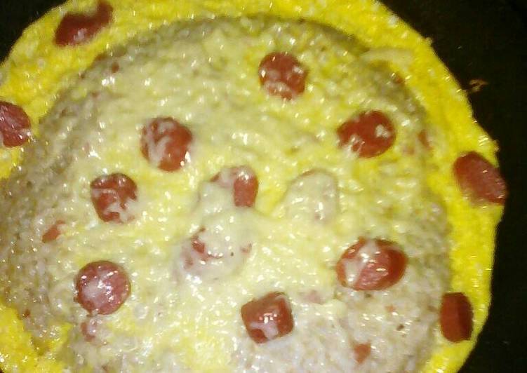 gambar untuk resep makanan PiZza Nasi Keju Cantik?? by: Erni Hartanti.Amd??????