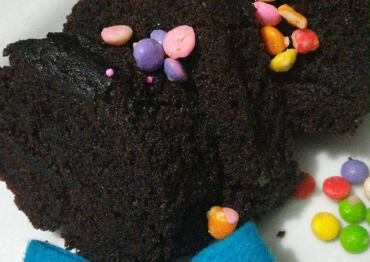 cara membuat chocolate cake steam -eggless