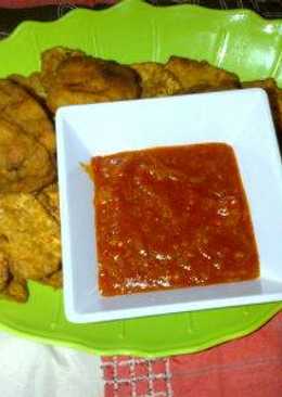 Ayam + tempe krenyes saos PEDAS ASAM MANIS