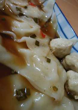 Kulit Pangsit Rebus Isi Ayam